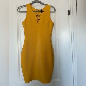 Marciano Body Con Yellow Dress Almost Like New